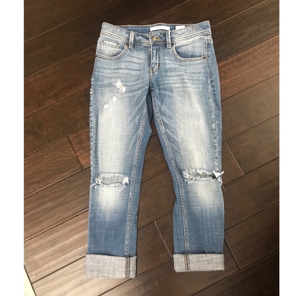 Denim - Distressed Boyfriend Jeans